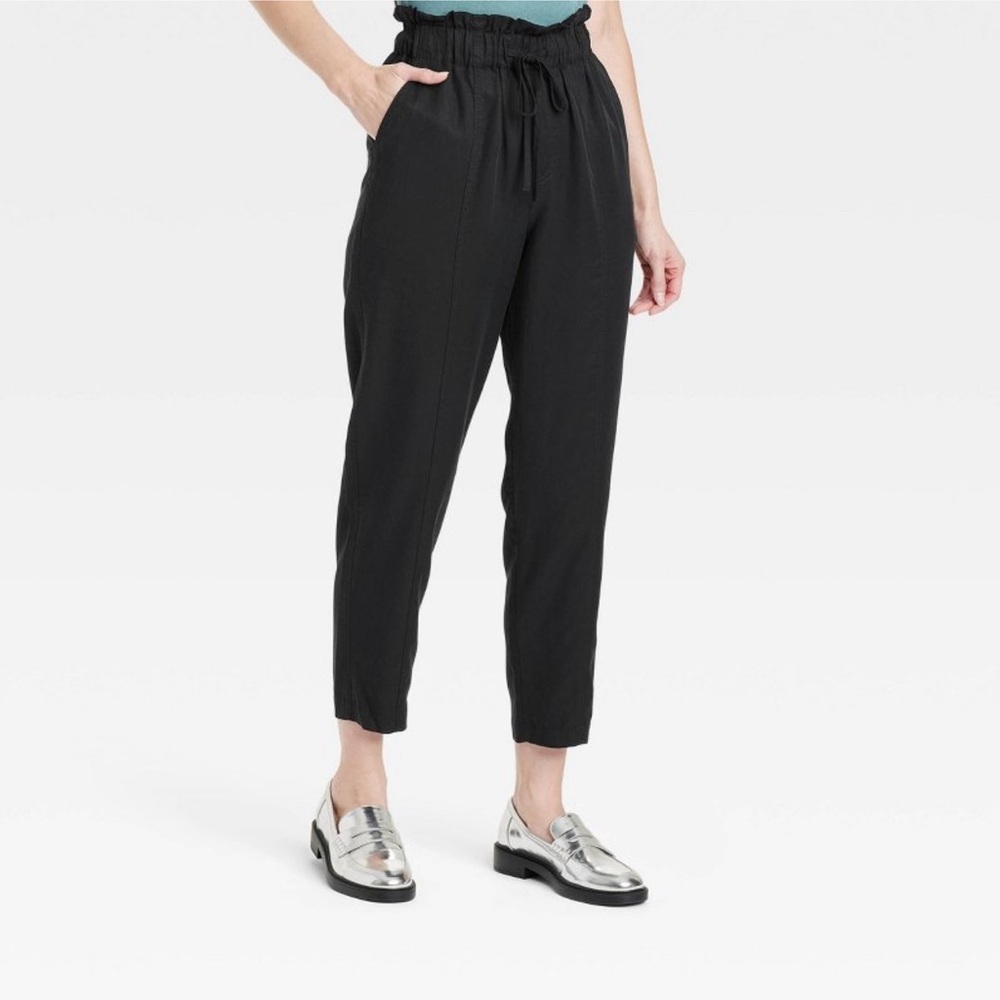 New with tags a new day women tapered ankle trousers joggers size small black